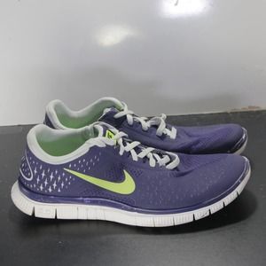 Nike Free 4.0 V2 Low Sz 9.5 Womens 005931 Purple White Running Athletic Sneakers